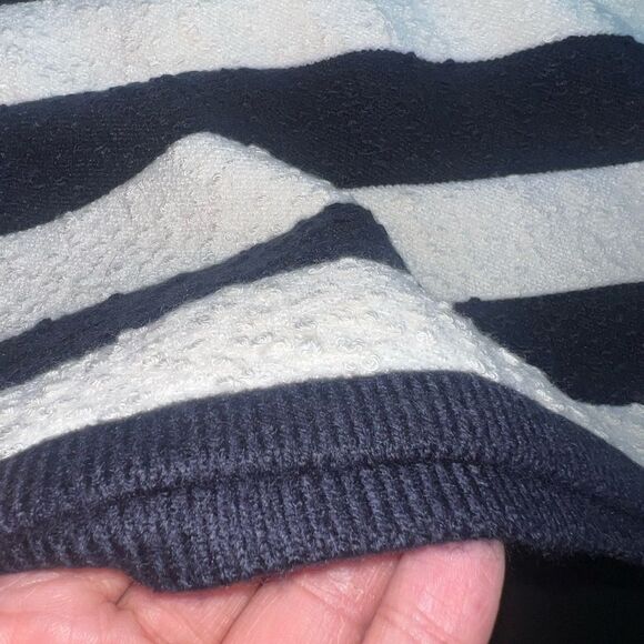 Eliza J classic stripe boucle shift dress Navy & White Size Medium NWT - Picture 6 of 9